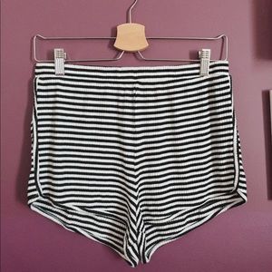 Striped beach shorts